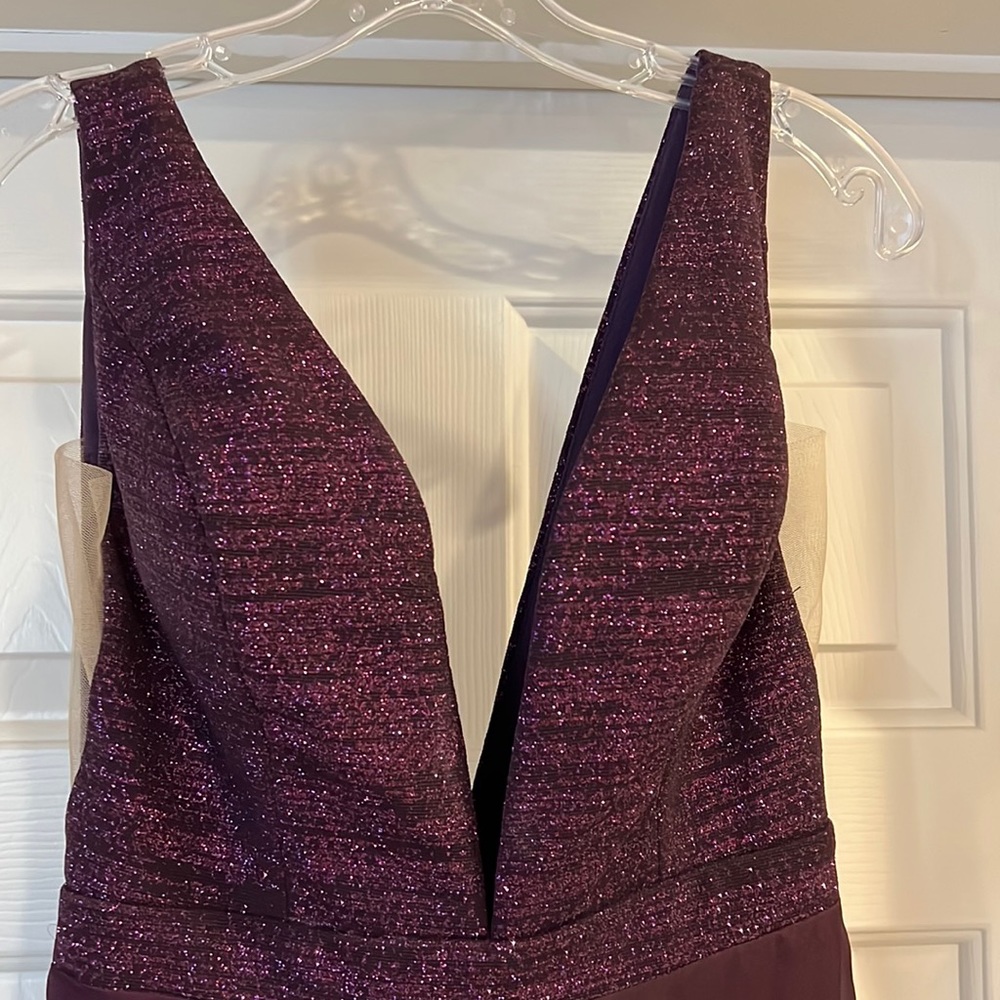 Jovani deep purple formal prom gown